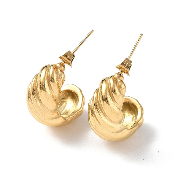 PandaHall Ion Plating(IP) 304 Stainless Steel Croissant Stud Earrings for Women, Golden, 23x16x11.5mm, Pin: 0.8mm 304 Stainless Steel Others
PandaHall Ion Plating(IP) 304 Stainless Steel Croissant Stud Earrings for Women, Golden, 23x16x11.5mm, Pin: 0.8mm 304 Stainless Steel Others