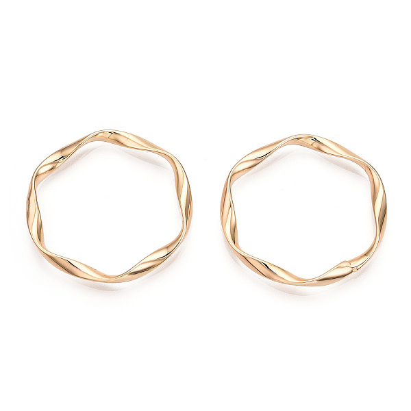 PandaHall Brass Linking Rings, Real 18K Gold Plated, Twisted Ring, 32.5x31x3mm Brass Ring
PandaHall Brass Linking Rings, Real 18K Gold Plated, Twisted Ring, 32.5x31x3mm Brass Ring