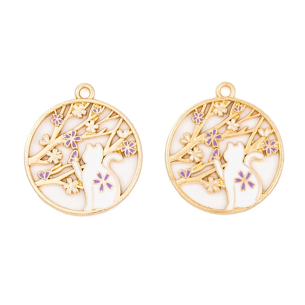 PandaHall Rack Plating Alloy Enamel Pendants, Golden, Flat Round with Cat & Flower Charm, Medium Purple, 28x25x1.5mm, Hole: 2mm Alloy+Enamel...
PandaHall Rack Plating Alloy Enamel Pendants, Golden, Flat Round with Cat & Flower Charm, Medium Purple, 28x25x1.5mm, Hole: 2mm Alloy+Enamel...