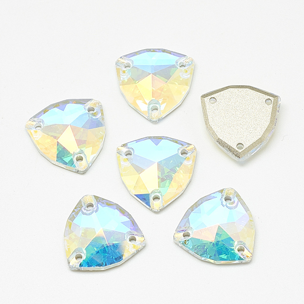 PandaHall Sew on Rhinestone, K9 Glass Rhinestone, Three Holes, Garments Accessories, Random Color Back Plated, Faceted, Triangle, Crystal AB..., Clear
PandaHall Sew on Rhinestone, K9 Glass Rhinestone, Three Holes, Garments Accessories, Random Color Back Plated, Faceted, Triangle, Crystal AB..., Clear