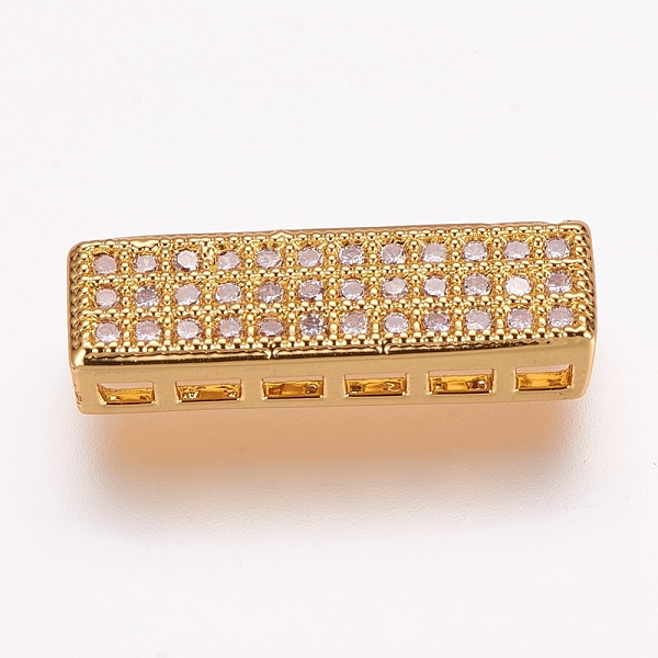 PandaHall Brass Micro Pave Cubic Zirconia Pendants, Multi-strand Links, Rectangle, Golden, 5x18x4mm, Hole: 1.5x2mm Brass+Cubic Zirconia...
PandaHall Brass Micro Pave Cubic Zirconia Pendants, Multi-strand Links, Rectangle, Golden, 5x18x4mm, Hole: 1.5x2mm Brass+Cubic Zirconia...