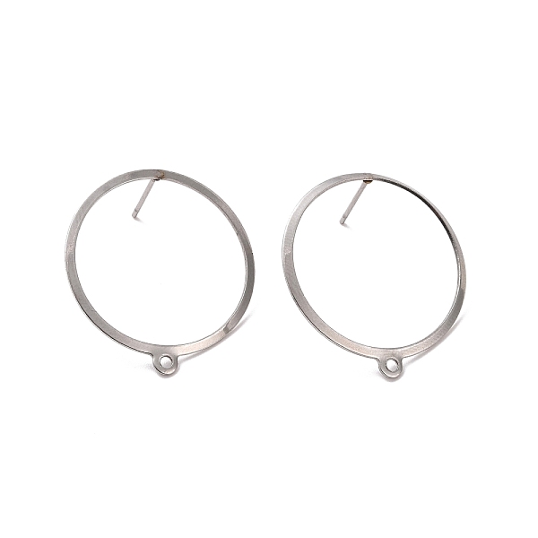PandaHall 201 Stainless Steel Stud Earring Findings, with Horizontal Loop and 316 Stainless Steel Pin, Ring, Stainless Steel Color...
PandaHall 201 Stainless Steel Stud Earring Findings, with Horizontal Loop and 316 Stainless Steel Pin, Ring, Stainless Steel Color...