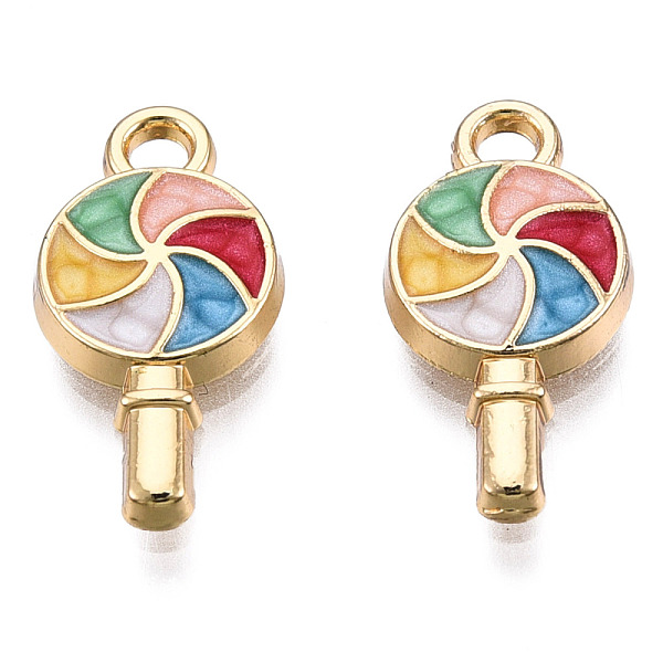 PandaHall Golden Plated Alloy Enamel Pendants, Lollipop, Cadmium Free & Lead Free, Colorful, 17x8.5x2.5mm, Hole: 1.8mm Alloy+Enamel Candy
PandaHall Golden Plated Alloy Enamel Pendants, Lollipop, Cadmium Free & Lead Free, Colorful, 17x8.5x2.5mm, Hole: 1.8mm Alloy+Enamel Candy