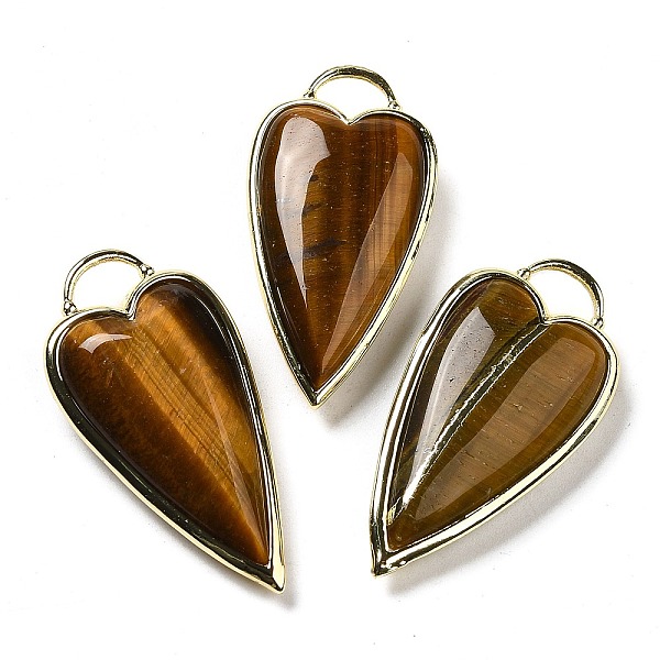 PandaHall Natural Tiger Eye Pendants, Rack Plating Brass Heart Charms, Golden, 38x19x7.3~7.8mm, Hole: 4.7x6.5mm Tiger Eye Heart
PandaHall Natural Tiger Eye Pendants, Rack Plating Brass Heart Charms, Golden, 38x19x7.3~7.8mm, Hole: 4.7x6.5mm Tiger Eye Heart