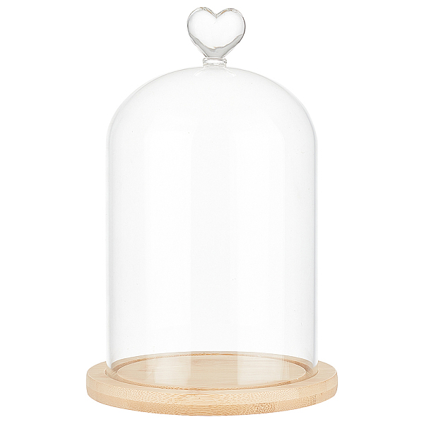 PandaHall Heart Glass Dome, 5.71x9.06 Inch Cloche Bell Jar Terrarium with Wood Base Decorative Display Dome Case for Plants Flower..., Clear
PandaHall Heart Glass Dome, 5.71x9.06 Inch Cloche Bell Jar Terrarium with Wood Base Decorative Display Dome Case for Plants Flower..., Clear