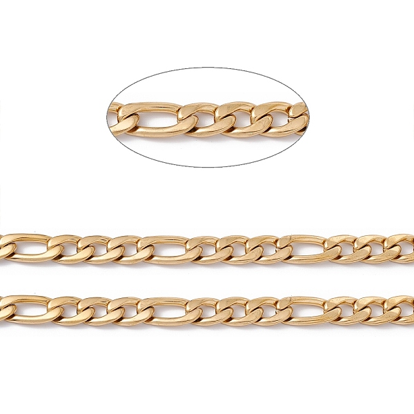 PandaHall 304 Stainless Steel Figaro Chains, Unwelded, with Spool, Golden, 22.5x14.5x4mm, 30.5x14.5x4mm, about 16.40 Feet(5m)/Roll 304...
PandaHall 304 Stainless Steel Figaro Chains, Unwelded, with Spool, Golden, 22.5x14.5x4mm, 30.5x14.5x4mm, about 16.40 Feet(5m)/Roll 304...