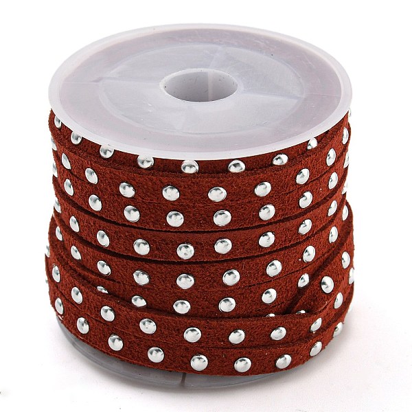 PandaHall Faux Suede Cord, with Silver Tone Alloy Rivet, For Punk Rock Jewelry Making, Dark Red, 5x2.5mm, about 5.46 yards(5m)/roll Faux...
PandaHall Faux Suede Cord, with Silver Tone Alloy Rivet, For Punk Rock Jewelry Making, Dark Red, 5x2.5mm, about 5.46 yards(5m)/roll Faux...