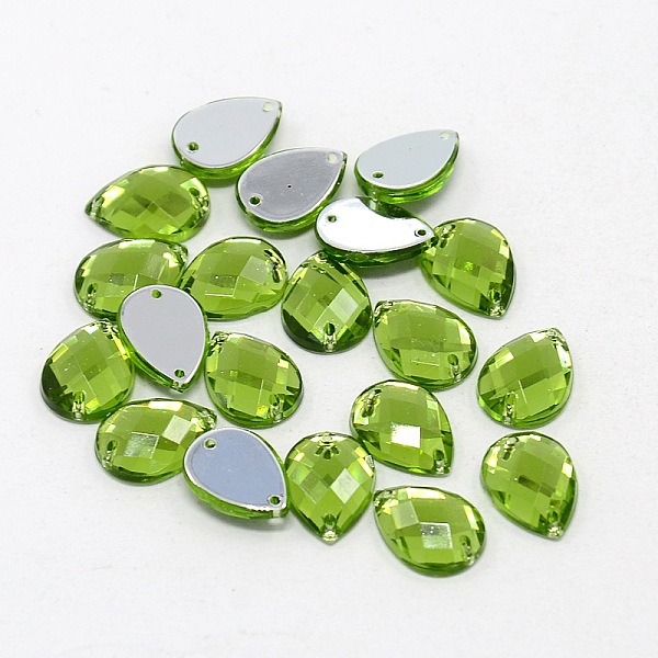 PandaHall Sew on Rhinestone, Taiwan Acrylic Rhinestone, Two Holes, Garments Accessories, Green Yellow, teardrop, about 10mm wide, 14mm long...
PandaHall Sew on Rhinestone, Taiwan Acrylic Rhinestone, Two Holes, Garments Accessories, Green Yellow, teardrop, about 10mm wide, 14mm long...