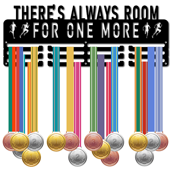 PandaHall Fashion Iron Medal Hanger Holder Display Wall Rack, 3-Line, with Screws, Running Pattern, 150x400mm Iron Sports
PandaHall Fashion Iron Medal Hanger Holder Display Wall Rack, 3-Line, with Screws, Running Pattern, 150x400mm Iron Sports