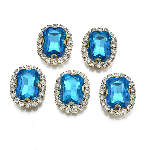 PandaHall Sew on Rhinestone, Transparent Glass Rhinestone, with Brass Prong Settings, Faceted, Rectangle, Dodger Blue, 19.5x15.5x6.5mm, Hole..., Clear
PandaHall Sew on Rhinestone, Transparent Glass Rhinestone, with Brass Prong Settings, Faceted, Rectangle, Dodger Blue, 19.5x15.5x6.5mm, Hole..., Clear