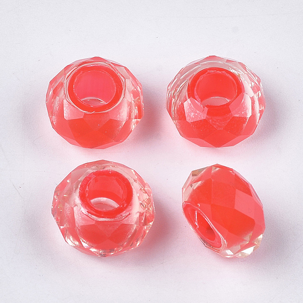 PandaHall Resin Beads, Large Hole Beads, Faceted, Rondelle, Orange Red, 13~13.5x7.5~8mm, Hole: 5.5mm Resin Rondelle Red
PandaHall Resin Beads, Large Hole Beads, Faceted, Rondelle, Orange Red, 13~13.5x7.5~8mm, Hole: 5.5mm Resin Rondelle Red