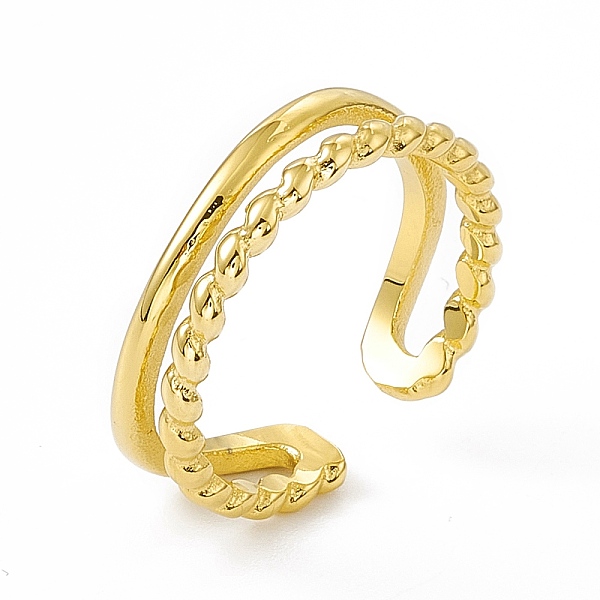 PandaHall Ion Plating(IP) 304 Stainless Steel Cuff Ring for Women, Double Layer Wide Band Open Rings, Real 14K Gold Plated, 5~6mm, Inner...
PandaHall Ion Plating(IP) 304 Stainless Steel Cuff Ring for Women, Double Layer Wide Band Open Rings, Real 14K Gold Plated, 5~6mm, Inner...