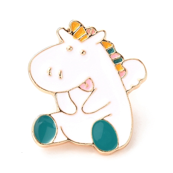 PandaHall Alloy Enamel Brooches, Enamel Pin, with Butterfly Clutches, Unicorn, Light Gold, White, 26.5x23.5x10.5mm Alloy+Enamel White
PandaHall Alloy Enamel Brooches, Enamel Pin, with Butterfly Clutches, Unicorn, Light Gold, White, 26.5x23.5x10.5mm Alloy+Enamel White