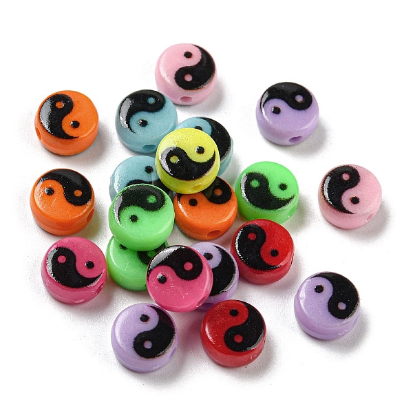 PandaHall Opaque Acrylic Beads, Flat Round with Taiji Pattern, Mixed Color, 7x3.5mm, Hole: 1.5mm Acrylic Flat Round Multicolor
PandaHall Opaque Acrylic Beads, Flat Round with Taiji Pattern, Mixed Color, 7x3.5mm, Hole: 1.5mm Acrylic Flat Round Multicolor