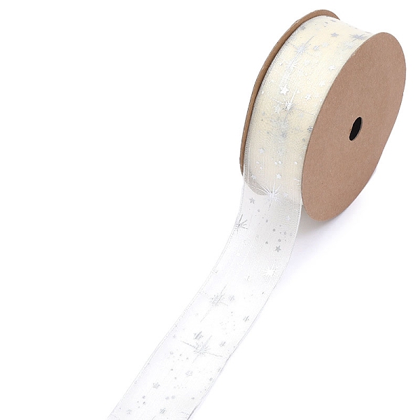 PandaHall 20 Yards Silver Stamping Star Organza Ribbons, Garment Accessories, Gift Packaging, Beige, 1 inch(25mm), 20 Yards/Roll Organza..., Yellow
PandaHall 20 Yards Silver Stamping Star Organza Ribbons, Garment Accessories, Gift Packaging, Beige, 1 inch(25mm), 20 Yards/Roll Organza..., Yellow