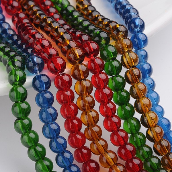 PandaHall Spray Painted Transparent Glass Beads Strands, Round, Mixed Color, 6mm, Hole: 1mm, about 136pcs/strand, 29.9 inch Glass Round..., Multicolor
PandaHall Spray Painted Transparent Glass Beads Strands, Round, Mixed Color, 6mm, Hole: 1mm, about 136pcs/strand, 29.9 inch Glass Round..., Multicolor