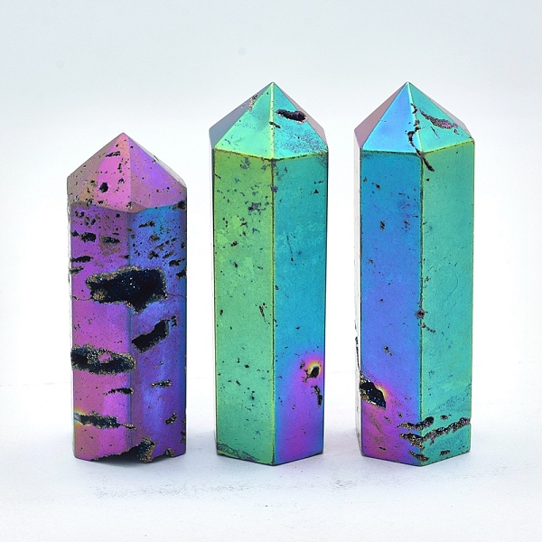 PandaHall Electroplated Natural Druzy Geode Quartz Home Display Decorations, Hexagon, Rainbow Plated, 62~71x23~24mm Quartz Hexagon
PandaHall Electroplated Natural Druzy Geode Quartz Home Display Decorations, Hexagon, Rainbow Plated, 62~71x23~24mm Quartz Hexagon