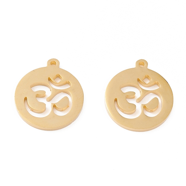 PandaHall 201 Stainless Steel Pendants, Manual Polishing, Flat Round with Ohm/Aum Vacuum Plating , Real 18K Gold Plated, 18x16x1.5mm, Hole...
PandaHall 201 Stainless Steel Pendants, Manual Polishing, Flat Round with Ohm/Aum Vacuum Plating , Real 18K Gold Plated, 18x16x1.5mm, Hole...