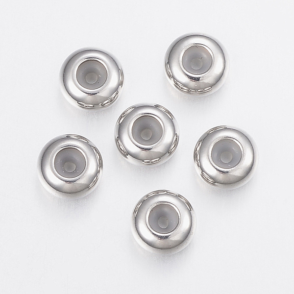 PandaHall 201 Stainless Steel Bead Spacers, Slider Beads, Stopper Beads, Rondelle, Stainless Steel Color, 7x3.5mm, Hole: 1mm 201 Stainless...
PandaHall 201 Stainless Steel Bead Spacers, Slider Beads, Stopper Beads, Rondelle, Stainless Steel Color, 7x3.5mm, Hole: 1mm 201 Stainless...