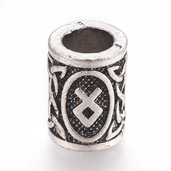 PandaHall Tibetan Style Alloy Beads, Vintage Rune Beads, Column with Rune/Futhark/Futhorc, Antique Silver, 13.5x10mm, Hole: 6mm Alloy Column
PandaHall Tibetan Style Alloy Beads, Vintage Rune Beads, Column with Rune/Futhark/Futhorc, Antique Silver, 13.5x10mm, Hole: 6mm Alloy Column