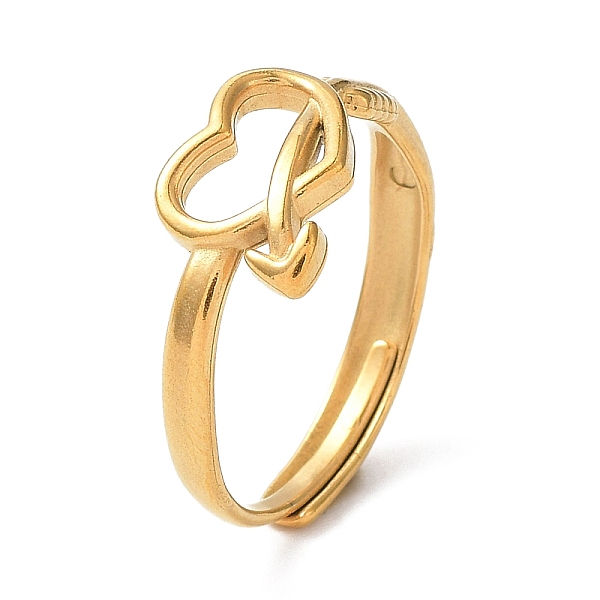 PandaHall Ion Plating(IP) 304 Stainless Steel Hollow Heart Adjustable Rings, Golden, Inner Diameter: 17.8mm 304 Stainless Steel Ring
PandaHall Ion Plating(IP) 304 Stainless Steel Hollow Heart Adjustable Rings, Golden, Inner Diameter: 17.8mm 304 Stainless Steel Ring