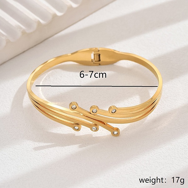 PandaHall Stylish Stainless Steel Hollow Bracelets for Women, Real 18K Gold Plated, Inner Diameter: 2-3/8~2-3/4 inch(6~7cm) Stainless Steel
PandaHall Stylish Stainless Steel Hollow Bracelets for Women, Real 18K Gold Plated, Inner Diameter: 2-3/8~2-3/4 inch(6~7cm) Stainless Steel