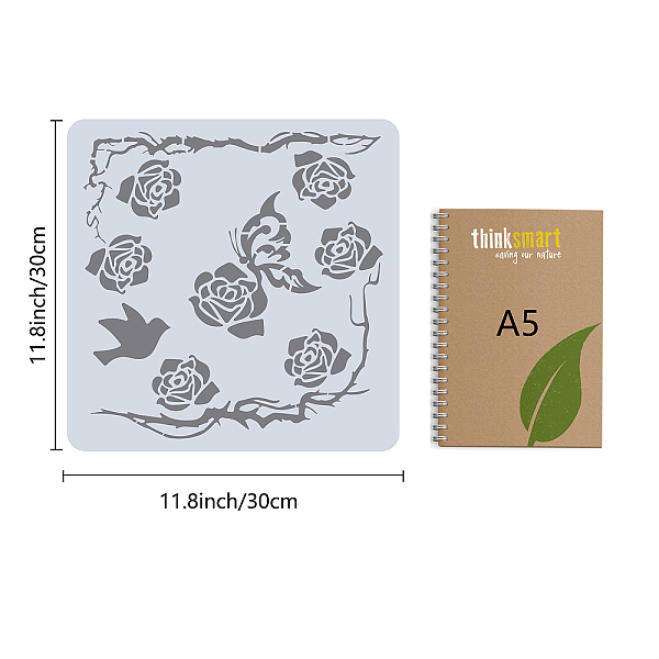 PandaHall GORGECRAFT Large Rose Butterfly Stencil Blossom Vine Stencils for Painting on Wood 12x12 Inch Reusable Floral Border Plastic...
PandaHall GORGECRAFT Large Rose Butterfly Stencil Blossom Vine Stencils for Painting on Wood 12x12 Inch Reusable Floral Border Plastic...