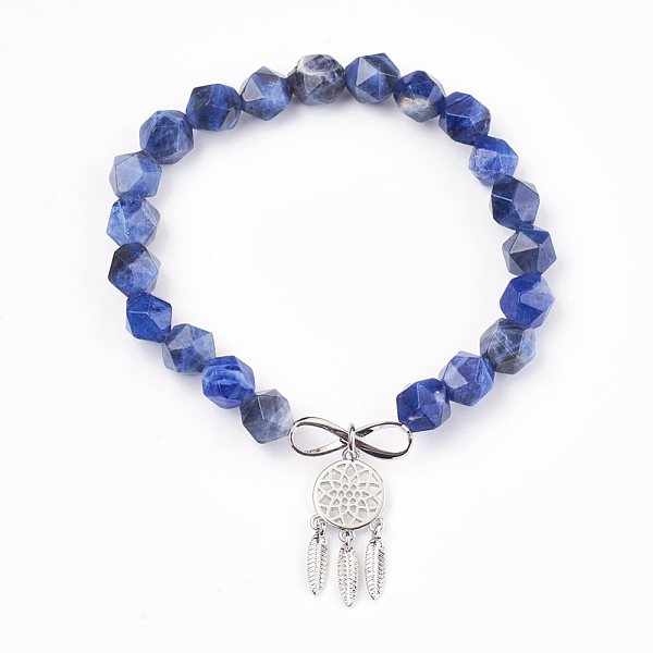 PandaHall Natural Sodalite Beads Charm Bracelets, with Brass Findings, Woven Net/Web with Feather, 2 inch(5.2cm), Pendant: 24x10.5x2mm...
PandaHall Natural Sodalite Beads Charm Bracelets, with Brass Findings, Woven Net/Web with Feather, 2 inch(5.2cm), Pendant: 24x10.5x2mm...