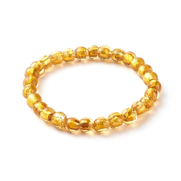 PandaHall Handmade Silver Foil Glass Beaded Stretch Bracelets, Gold, Inner Diameter: 2-1/2 inch(6.2cm) Glass Gold
PandaHall Handmade Silver Foil Glass Beaded Stretch Bracelets, Gold, Inner Diameter: 2-1/2 inch(6.2cm) Glass Gold
