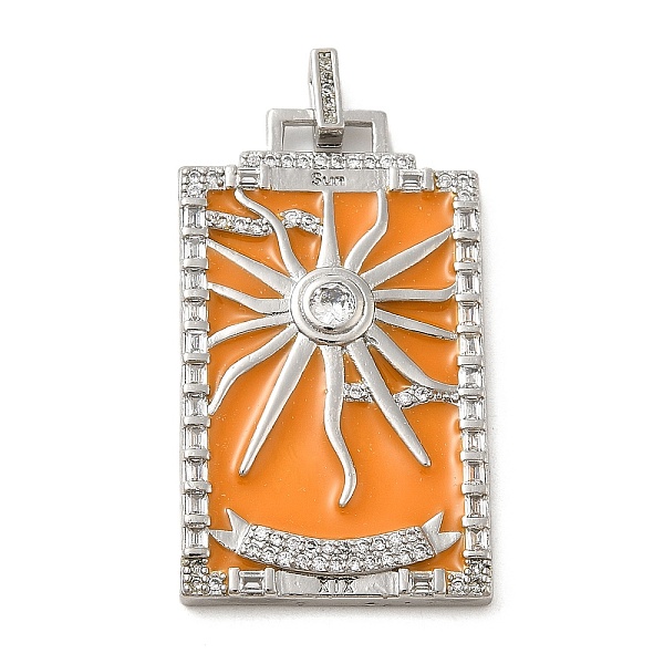 PandaHall Brass Micro Pave Cubic Zirconia Pendants with Enamel, Tarot, Dark Orange, 39.5x23x2.5mm, Hole: 4.5x2mm Brass+Cubic Zirconia+Enamel...
PandaHall Brass Micro Pave Cubic Zirconia Pendants with Enamel, Tarot, Dark Orange, 39.5x23x2.5mm, Hole: 4.5x2mm Brass+Cubic Zirconia+Enamel...