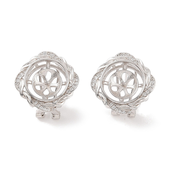 PandaHall 925 Sterling Silver Micro Pave Cubic Zirconia Earring Settings Findings, for Half Drilled Beads, Rhombus, Real Platinum Plated...
PandaHall 925 Sterling Silver Micro Pave Cubic Zirconia Earring Settings Findings, for Half Drilled Beads, Rhombus, Real Platinum Plated...