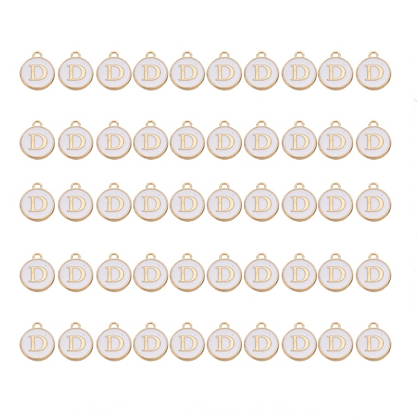 PandaHall Golden Plated Alloy Charms, with Enamel, Enamelled Sequins, Flat Round, White, Letter.D, 14x12x2mm, Hole: 1.5mm, 50pcs/Box...
PandaHall Golden Plated Alloy Charms, with Enamel, Enamelled Sequins, Flat Round, White, Letter.D, 14x12x2mm, Hole: 1.5mm, 50pcs/Box...
