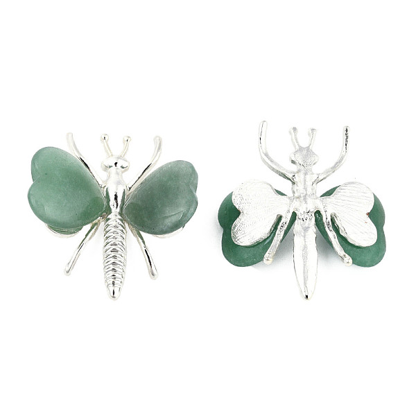 PandaHall Natural Green Aventurine Display Decorations, with Silver Color Plated Alloy Findings, Dragonfly, 44x36~39x12mm Green Aventurine...
PandaHall Natural Green Aventurine Display Decorations, with Silver Color Plated Alloy Findings, Dragonfly, 44x36~39x12mm Green Aventurine...