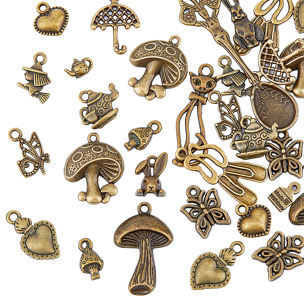 PandaHall HOBBIESAY 68Pcs 17 Styles Tibetan Style Alloy Charms, Rabbit & Mushroom & Umbrella, Antique Bronze, 6~59x8~19.5x2~6.5mm, Hole...
PandaHall HOBBIESAY 68Pcs 17 Styles Tibetan Style Alloy Charms, Rabbit & Mushroom & Umbrella, Antique Bronze, 6~59x8~19.5x2~6.5mm, Hole...