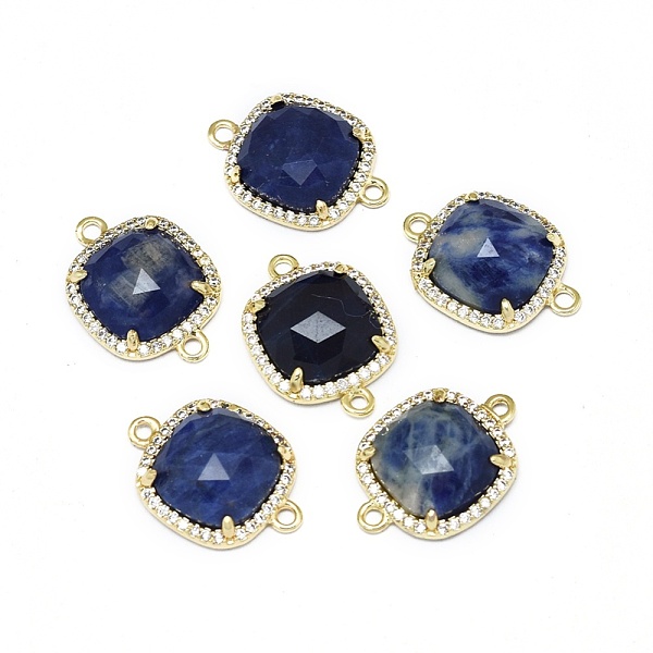 PandaHall Natural Sodalite Links connectors, with Golden Tone Brass Findings and Cubic Zirconia, Faceted, Square, Clear, 18.5~19x13.5x4.5mm...
PandaHall Natural Sodalite Links connectors, with Golden Tone Brass Findings and Cubic Zirconia, Faceted, Square, Clear, 18.5~19x13.5x4.5mm...