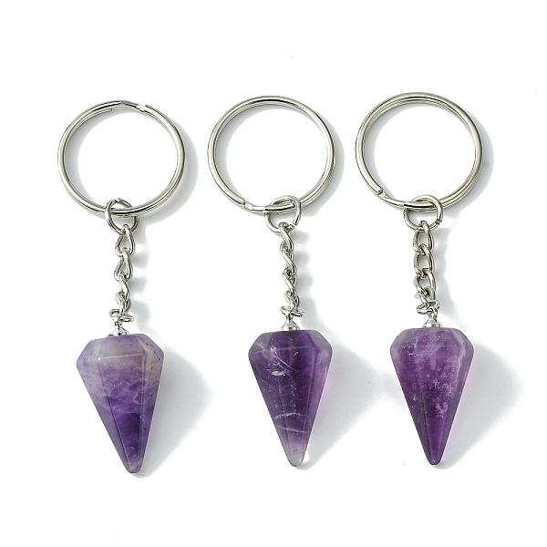 PandaHall Natural Amethyst Cone Pendant Keychain, with Platinum Tone Brass Findings, for Bag Jewelry Gift Decoration, 8cm Amethyst Cone
PandaHall Natural Amethyst Cone Pendant Keychain, with Platinum Tone Brass Findings, for Bag Jewelry Gift Decoration, 8cm Amethyst Cone