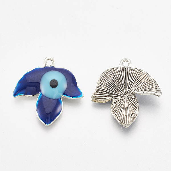 PandaHall Alloy Enamel Pendants, Leaf with Evil Eye, Antique Silver, Blue, 20.5x20x3mm, Hole: 1.5mm Alloy+Enamel Evil Eye Blue
PandaHall Alloy Enamel Pendants, Leaf with Evil Eye, Antique Silver, Blue, 20.5x20x3mm, Hole: 1.5mm Alloy+Enamel Evil Eye Blue