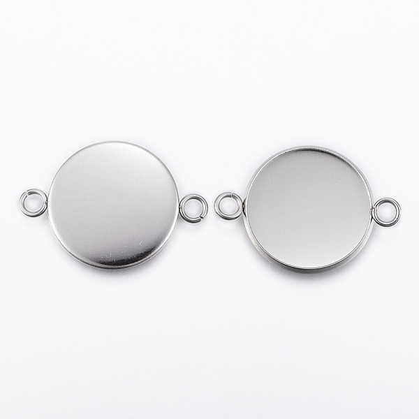 PandaHall 304 Stainless Steel Cabochon Connector Settings, Plain Edge Bezel Cups, Flat Round, Stainless Steel Color, Tray: 20mm, 31.5x22x2mm...
PandaHall 304 Stainless Steel Cabochon Connector Settings, Plain Edge Bezel Cups, Flat Round, Stainless Steel Color, Tray: 20mm, 31.5x22x2mm...
