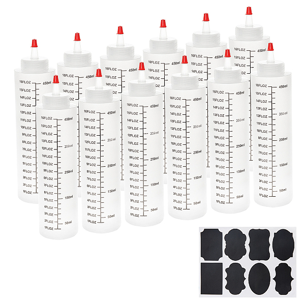PandaHall Polyethylene(PE) Squeeze Bottles, with Scale & Red Tip Cap, for Ketchup, Sauces, Paint and More, with Chalkboard Sticker Labels..., Multicolor
PandaHall Polyethylene(PE) Squeeze Bottles, with Scale & Red Tip Cap, for Ketchup, Sauces, Paint and More, with Chalkboard Sticker Labels..., Multicolor
