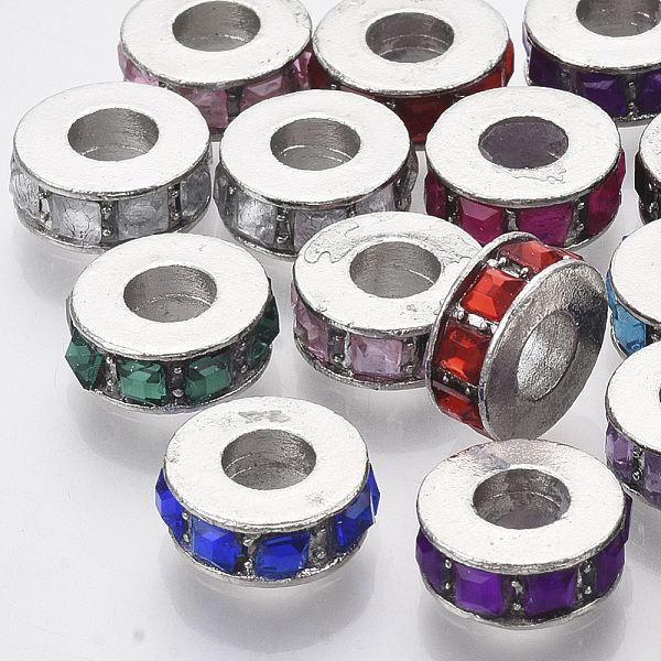 PandaHall Alloy European Beads, with Glass Rhinestone, Large Hole Beads, Column, Antique Silver, Mixed Color, 12x5mm, Hole: 5mm..., Multicolor
PandaHall Alloy European Beads, with Glass Rhinestone, Large Hole Beads, Column, Antique Silver, Mixed Color, 12x5mm, Hole: 5mm..., Multicolor