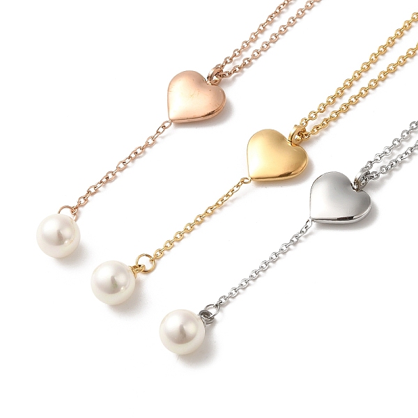 PandaHall Vacuum Plating 304 Stainless Steel Heart Pendant Lariat Necklace, with Natural Shell, Mixed Color, 15.75 inch(40cm) Shell Heart..., White
PandaHall Vacuum Plating 304 Stainless Steel Heart Pendant Lariat Necklace, with Natural Shell, Mixed Color, 15.75 inch(40cm) Shell Heart..., White