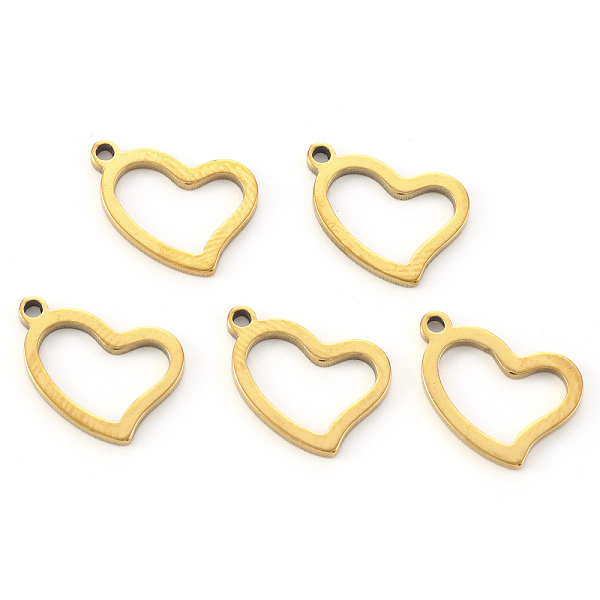 PandaHall Vacuum Plating 304 Stainless Steel Charms, Laser Cut, Heart, Golden, 13x12x1mm, Hole: 1mm 304 Stainless Steel Heart
PandaHall Vacuum Plating 304 Stainless Steel Charms, Laser Cut, Heart, Golden, 13x12x1mm, Hole: 1mm 304 Stainless Steel Heart
