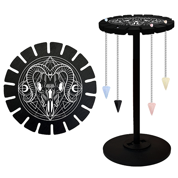 PandaHall Wooden Wheel, Wooden Display Shelf, Black Holder Stand, Rustic Divination Pendulum Storage Rack, Witch Stuff, Goat, Wheel: 120x8mm...
PandaHall Wooden Wheel, Wooden Display Shelf, Black Holder Stand, Rustic Divination Pendulum Storage Rack, Witch Stuff, Goat, Wheel: 120x8mm...