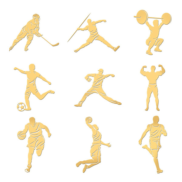 PandaHall Nickel Decoration Stickers, Metal Resin Filler, Epoxy Resin & UV Resin Craft Filling Material, Golden, Sports, 40x40mm, 9pcs/set...
PandaHall Nickel Decoration Stickers, Metal Resin Filler, Epoxy Resin & UV Resin Craft Filling Material, Golden, Sports, 40x40mm, 9pcs/set...