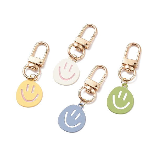 PandaHall Spray Painted Alloy Smiling Face Pendant Decorations, with Swivel Snap Clasp, for Keychain, Purse, Backpack Ornament, Mixed Color..., Multicolor
PandaHall Spray Painted Alloy Smiling Face Pendant Decorations, with Swivel Snap Clasp, for Keychain, Purse, Backpack Ornament, Mixed Color..., Multicolor