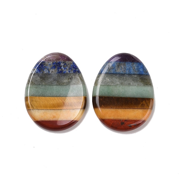 PandaHall 7 Chakra Oval Thumb Worry Stone for Anxiety Therapy, Natural Gemstone Massager, 45.5x35~35.5x6~7mm Mixed Stone Oval Multicolor
PandaHall 7 Chakra Oval Thumb Worry Stone for Anxiety Therapy, Natural Gemstone Massager, 45.5x35~35.5x6~7mm Mixed Stone Oval Multicolor
