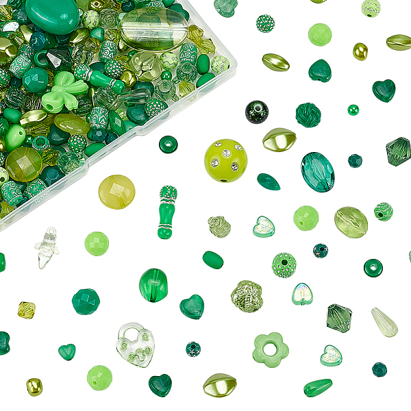 PandaHall WADORN 4 Bags Acrylic Beads, Mixed Shapes, Green, 5.5~24x5.5~24x2~16mm, Hole: 1.2~3.5mm Acrylic Mixed Shapes Green
PandaHall WADORN 4 Bags Acrylic Beads, Mixed Shapes, Green, 5.5~24x5.5~24x2~16mm, Hole: 1.2~3.5mm Acrylic Mixed Shapes Green