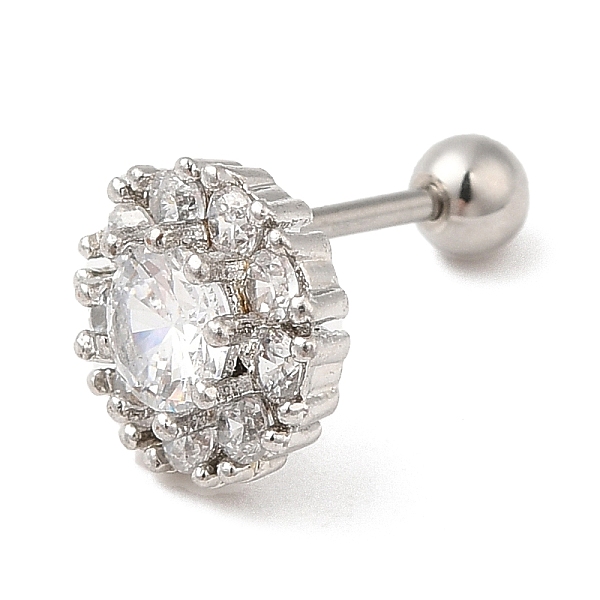 PandaHall Brass Micro Pave Clear Cubic Zirconia Stud Earrings, with 316 Stainless Steel Pin and Ear Nut, Flat Round, Stainless Steel Color...
PandaHall Brass Micro Pave Clear Cubic Zirconia Stud Earrings, with 316 Stainless Steel Pin and Ear Nut, Flat Round, Stainless Steel Color...