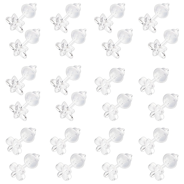 PandaHall 40 Sets 2 Style Tiny Resin Flower & Clover Stud Earrings with Ear Nut for Women, WhiteSmoke, 5.5~6x5.5~6.5mm, Pin: 0.8mm, 20..., White
PandaHall 40 Sets 2 Style Tiny Resin Flower & Clover Stud Earrings with Ear Nut for Women, WhiteSmoke, 5.5~6x5.5~6.5mm, Pin: 0.8mm, 20..., White