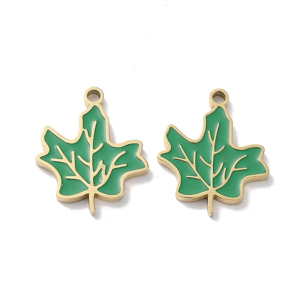 PandaHall Ion Plating(IP) 304 Stainless Steel Enamel Pendants, Maple Leaf Charm, Golden, Sea Green, 16x13x1.5mm, Hole: 1.4mm Stainless...
PandaHall Ion Plating(IP) 304 Stainless Steel Enamel Pendants, Maple Leaf Charm, Golden, Sea Green, 16x13x1.5mm, Hole: 1.4mm Stainless...